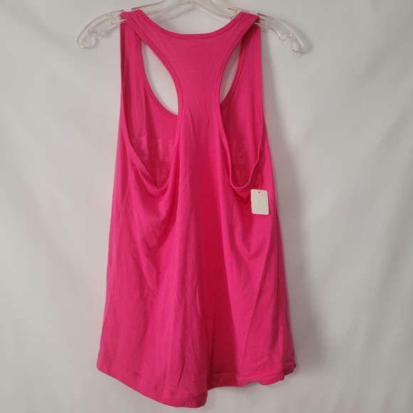 Shut Up Liver You're Fine Pink and White Racer Back Tank Team Cocktail Brand L - Picture 5 of 6